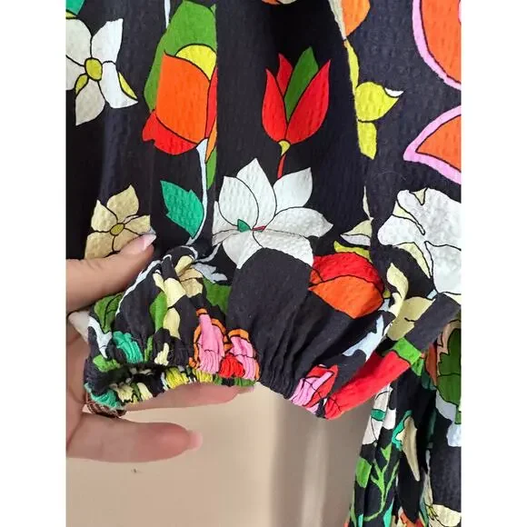 Kate Spade Flower Bed Lawn Floral Midi Dress - Picture 9 of 9